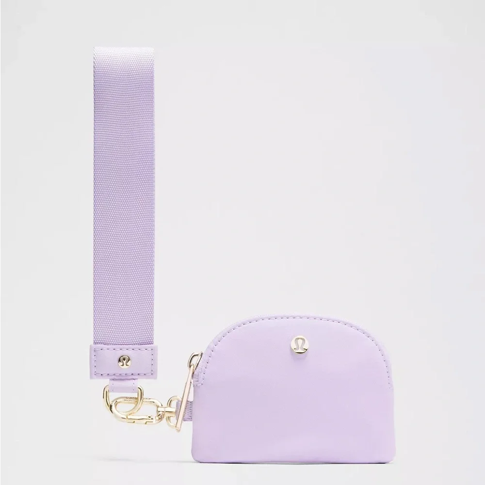 Lululemon Dual Pouch Wristlet- Lavender Frost/White